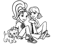 Een kleurplaat van  polly pocket